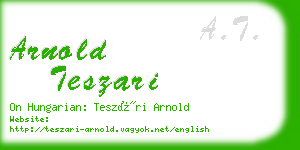 arnold teszari business card